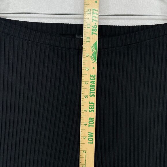 EILEEN FISHER Pants S Small Tencel Blend Stretch Ribbed Pull On Black USA - Picture 12 of 15